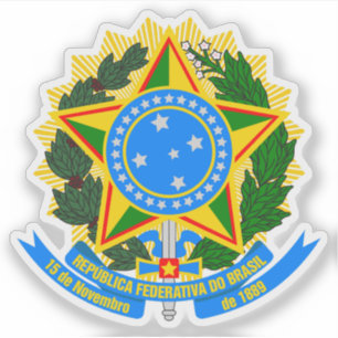 Wapen van Brazilië (1992-cadeau, variant #1) Sticker