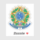 Wapen van Brazilië (1992-cadeau, variant #2) Sticker (Vel)