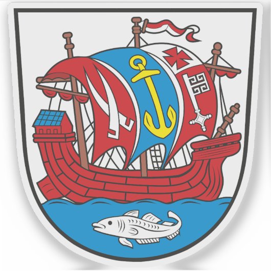 Wapen van Bremerhaven, Duitsland Sticker (Voorkant)