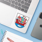 Wapen van Bremerhaven, Duitsland Sticker (Laptop met iPhone)