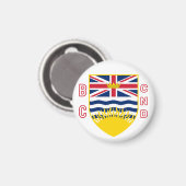 Wapen van British Columbia - CND Magneet (Voorkant / Achterkant)
