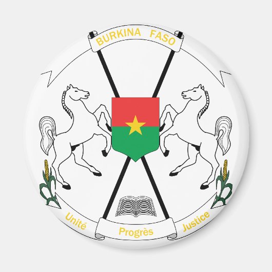 wapen van burkina faso magneet (Voorkant)