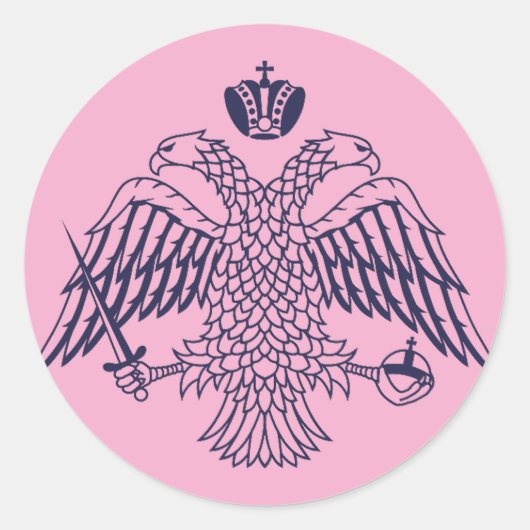 Wapen van Byzantium Ronde Sticker (Voorkant)