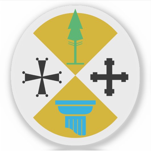 Wapen van Calabrië, Italië Sticker (Voorkant)