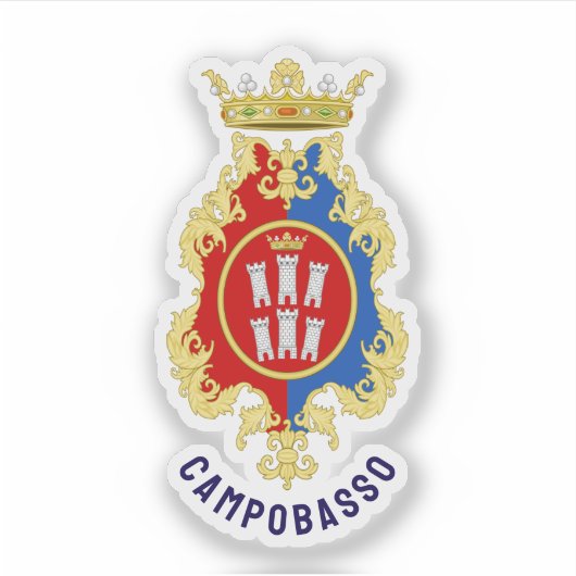 Wapen van Campobasso, Italië Sticker (Voorkant)