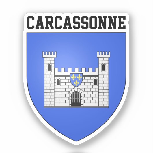 Wapen van Carcassonne - FRANKRIJK Sticker (Voorkant)