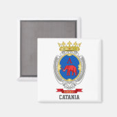 Wapen van Catania, Sicilië Magneet (Voorkant / Achterkant)