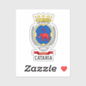 Wapen van Catania, Sicilië Sticker (Vel)