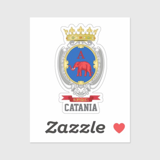 Wapen van Catania, Sicilië Sticker (Vel)