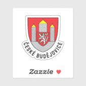 Wapen van České Budějovice, Tsjechië Sticker (Vel)