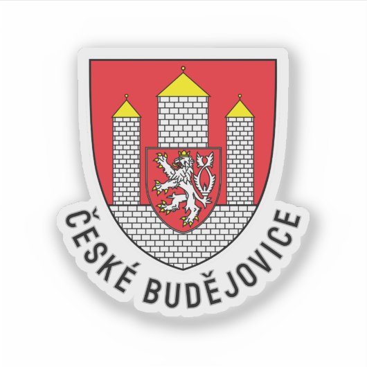 Wapen van České Budějovice, Tsjechië Sticker (Voorkant)
