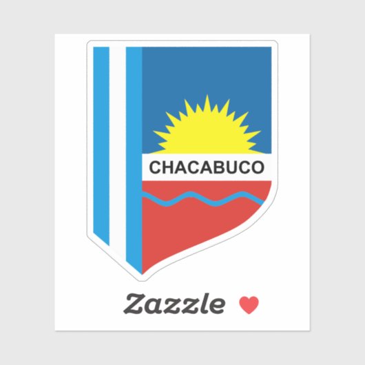 Wapen van Chacabuco partido, Argentinië Sticker (Vel)