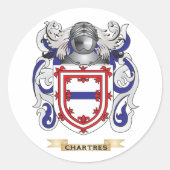 Wapen van Chartres Ronde Sticker (Voorkant)