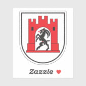 Wapen van Chur, Zwitserland Sticker (Vel)