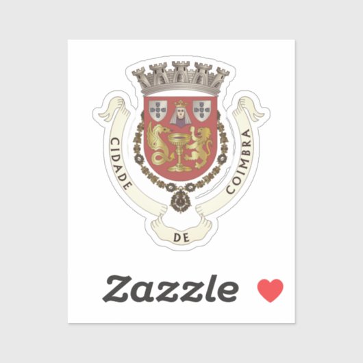 Wapen van Coimbra, PORTUGAL Sticker (Vel)