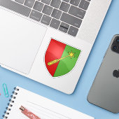 Wapen van Colmar, Haut-Rhin Sticker (Laptop met iPhone)