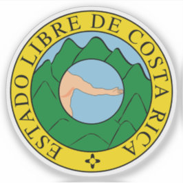 Wapen van Costa Rica (1824-1840 & 1842-1848) Sticker