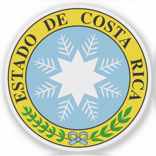 Wapen van Costa Rica (1840-1842) Sticker (Voorkant)