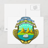 wapen van Costa Rica Briefkaart (Voorkant / Achterkant)