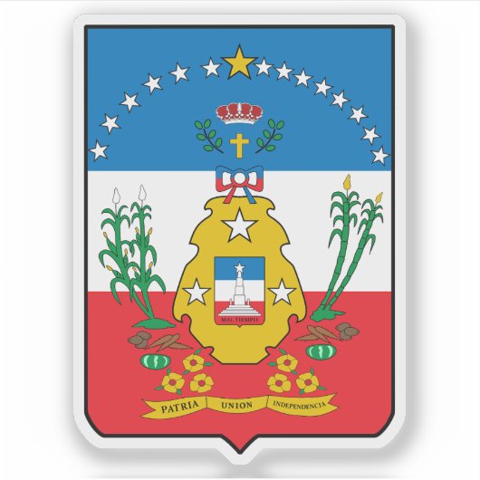 Wapen van Cruces, Cuba Sticker (Voorkant)