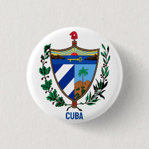 Wapen van Cuba Ronde Button 3,2 Cm
