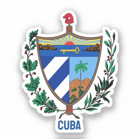 Wapen van Cuba Sticker (Voorkant)