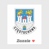 Wapen van Częstochowa, Polen Sticker (Vel)