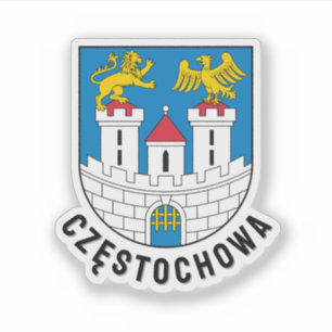 Wapen van Częstochowa, Polen Sticker