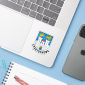 Wapen van Częstochowa, Polen Sticker (Laptop met iPhone)