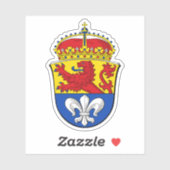 Wapen van Darmstadt, Duitsland Sticker (Vel)