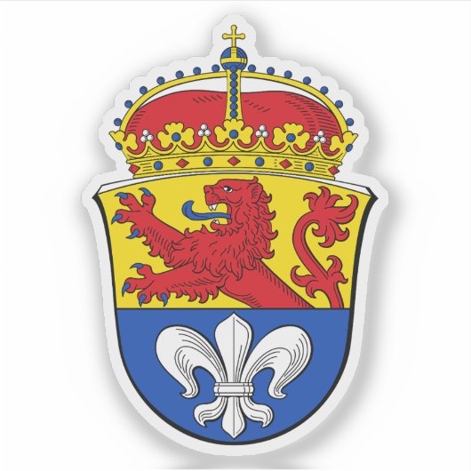 Wapen van Darmstadt, Duitsland Sticker (Voorkant)