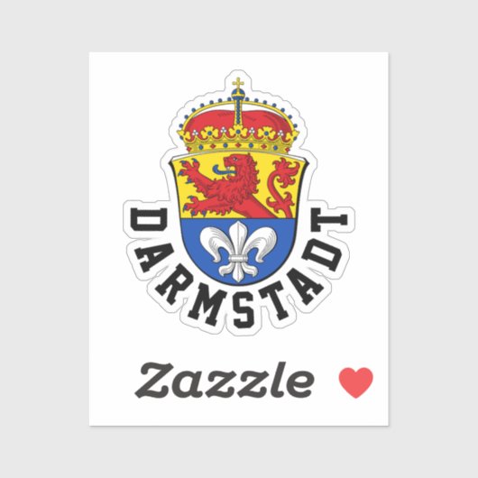Wapen van Darmstadt, Duitsland Sticker (Vel)