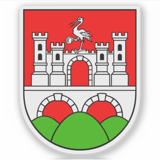 Wapen van Daruvar, Kroatië Sticker (Voorkant)