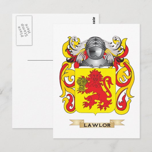 Wapen van de advocaat (familiewapen) briefkaart (Voorkant / Achterkant)