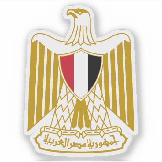Wapen van de Arabische Republiek Egypte Sticker (Voorkant)