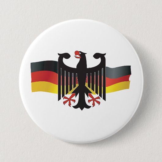 Wapen van de Bondsadelaar van Duitsland Ronde Button 7,6 Cm (Voorkant)