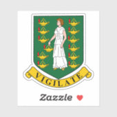 Wapen van de Britse Maagdeneilanden Sticker (Vel)