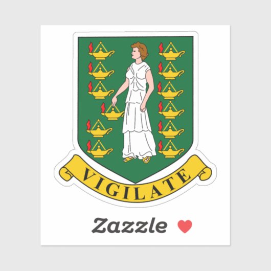 Wapen van de Britse Maagdeneilanden Sticker (Vel)