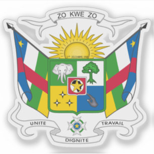 Wapen van de Centraal-Afrikaanse Republiek Sticker