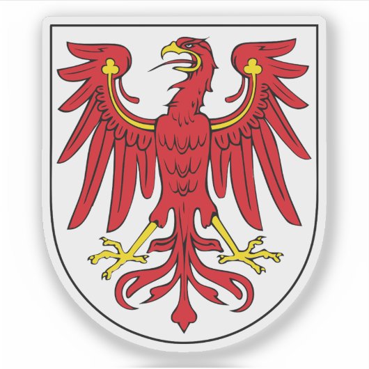 Wapen van de deelstaat Brandenburg, Duitsland Sticker (Voorkant)
