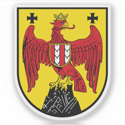 Wapen van de deelstaat Burgenland, Oostenrijk Sticker (Voorkant)