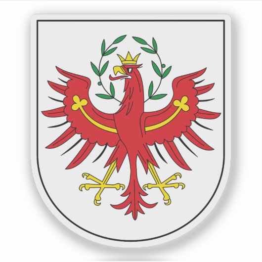 Wapen van de deelstaat Tirol, Oostenrijk Sticker (Voorkant)