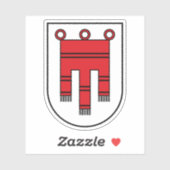 Wapen van de deelstaat Vorarlberg, Oostenrijk Sticker (Vel)