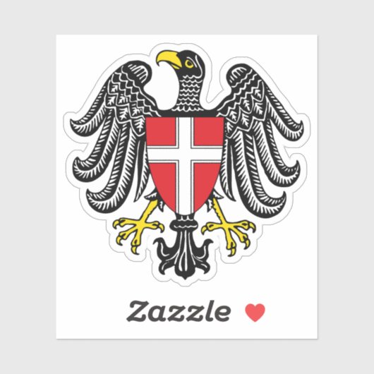 Wapen van de deelstaat Wenen (Wenen), Oostenrijk Sticker (Vel)