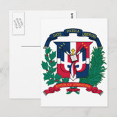 wapen van de Dominicaanse Republiek Briefkaart (Voorkant / Achterkant)