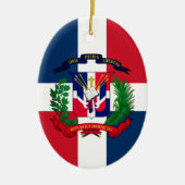 wapen van de Dominicaanse Republiek Keramisch Ornament (Voorkant)