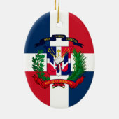 wapen van de Dominicaanse Republiek Keramisch Ornament (Achterkant)