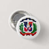 wapen van de Dominicaanse Republiek Ronde Button 3,2 Cm (Voorkant /achterkant)
