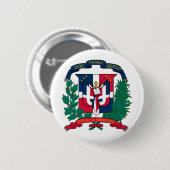 wapen van de Dominicaanse Republiek Ronde Button 5,7 Cm (Voorkant /achterkant)