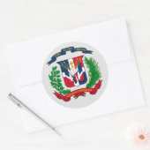wapen van de Dominicaanse Republiek Ronde Sticker (Envelop)